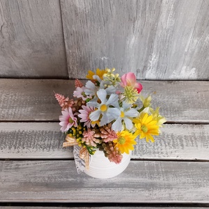  Szeretet-Szív Virágai  - Tavaszi Asztaldísz/Virágos Asztaldísz/Köszöntő Virágdísz/Anyák-napi Asztaldísz - otthon & életmód - virágdekoráció - virágdíszek - virágdísz kaspóban - Meska.hu