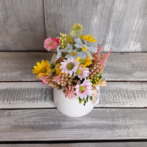  Szeretet-Szív Virágai  - Tavaszi Asztaldísz/Virágos Asztaldísz/Köszöntő Virágdísz/Anyák-napi Asztaldísz - otthon & életmód - virágdekoráció - virágdíszek - virágdísz kaspóban - Meska.hu