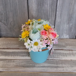  Szeretettel  - Tavaszi Asztaldísz/Virágos Asztaldísz/Köszöntő Virágdísz/Asztaldísz/Virágdísz - otthon & életmód - virágdekoráció - virágdíszek - virágdísz kaspóban - Meska.hu