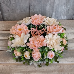 Kedvenc Dáliák - Virágos Kopogtató/Virágos Ajtódísz/Nyári Ajtódísz/Ajtódísz /Falidísz/Koszorú - otthon & életmód - dekoráció - ajtó- és ablak dekoráció - ajtódísz & kopogtató - Meska.hu