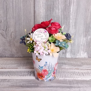 SzínesVirágok  - Anyák-napi Asztaldísz/Tavaszi Asztaldísz/Virágos Asztaldísz/Köszöntő Asztaldísz, Otthon & Életmód, Virágdekoráció, Virágdíszek, Virágdísz kaspóban, Virágkötés, MESKA