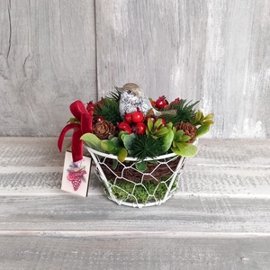 Kismadár Csipkebogyói  - Téli Asztaldísz/Asztaldekoráció/Köszöntő Asztaldísz, Otthon & Életmód, Virágdekoráció, Virágdíszek, Asztali virágdísz, Virágkötés, MESKA