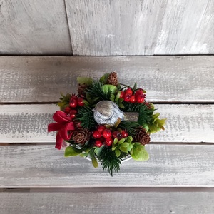 Kismadár Csipkebogyói  - Téli Asztaldísz/Asztaldekoráció/Köszöntő Asztaldísz - otthon & életmód - virágdekoráció - virágdíszek - asztali virágdísz - Meska.hu