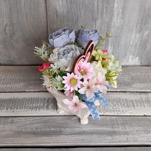  Kedves Virágok  - Tavaszi Asztaldísz/Virágos Asztaldísz/Köszöntő Virágdísz/Anyák-napi Asztaldísz - otthon & életmód - virágdekoráció - virágdíszek - virágdísz kaspóban - Meska.hu