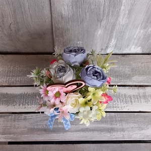  Kedves Virágok  - Tavaszi Asztaldísz/Virágos Asztaldísz/Köszöntő Virágdísz/Anyák-napi Asztaldísz - otthon & életmód - virágdekoráció - virágdíszek - virágdísz kaspóban - Meska.hu