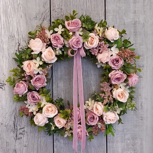 Vintage Rózsák Kopogtatnak- Virágos Kopogtató/Rózsás Ajtódísz/Ajtódísz/Virágos Ajtódísz/Falidísz/Koszorú, Otthon & Életmód, Dekoráció, Ajtó- és ablak dekoráció, Ajtódísz & Kopogtató, Virágkötés, MESKA