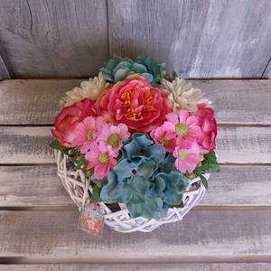 SzínVirágok  - Virágos Asztaldísz/Nőnapi Asztaldísz/Virágajándék/Virágkosár - otthon & életmód - virágdekoráció - virágdíszek - virágdísz kaspóban - Meska.hu