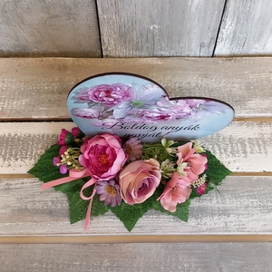 VirágKöszöntő- Anyák-napi Asztaldísz/Tavaszi Asztaldísz/Virágos Asztaldísz/Köszöntő Asztaldísz/Virágdekoráció - otthon & életmód - virágdekoráció - virágdíszek - asztali virágdísz - Meska.hu