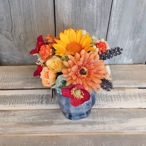 Színpompa - Nyári Asztaldísz/Virágos Asztaldísz/Köszöntő Virágdísz/Virágdekoráció - otthon & életmód - virágdekoráció - virágdíszek - virágdísz kaspóban - Meska.hu