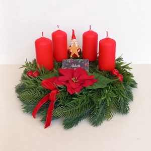 Mikulás Advent  - Adventi Koszorú, Karácsony, Adventi díszek, Adventi koszorú, Virágkötés, MESKA