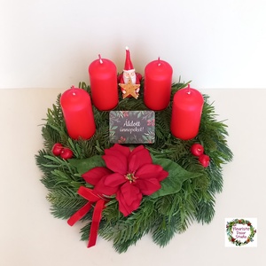 Mikulás Advent  - Adventi Koszorú - karácsony - adventi díszek - adventi koszorú - Meska.hu