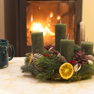 Adventi koszorú - karácsony - adventi díszek - adventi koszorú - Meska.hu