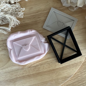 3D fondant forma és sütikiszúró - Valentin nap Boríték, Otthon & Életmód, Konyhafelszerelés, tálalás, Sütés, főzés, Sütikiszúró, Mézeskalácssütés, Mindenmás, MESKA
