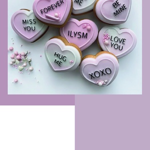 DIY Mézeskalács díszítő doboz -Candy Hearts - sütikiszúróval - diy (csináld magad) - egységcsomag - Meska.hu