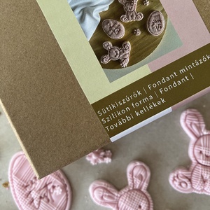 Húsvéti DIY sütikészítő doboz - fondanttal, ecsettel, sütikiszúróval, szilikon formával - ünnepi díszek, dekorációk - húsvéti díszek és dekorációk - húsvéti sütikiszúró - Meska.hu