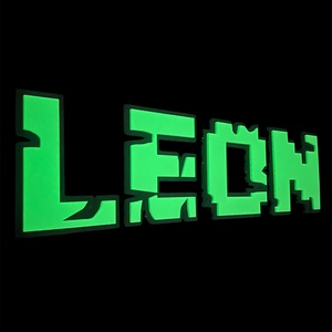 Gyerekszoba név tábla - Minecraft - Sötétben világít, Baba - mama, Babaszoba dekoráció, Gyerek névtábla, , MESKA