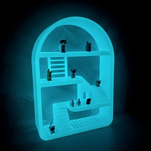 Húsvéti ajándék fiúknak Világítós játéktároló polc Gyerekszoba LEGO dekoráció - játék & sport - építőjáték - Meska.hu