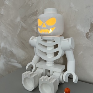 Halloween LEGO figura mécsestartó � 33 cm-es csontváz dekoráció - gyerekszoba halloweeni dekoráció - otthon & életmód - dekoráció - halloween - halloweeni dekoráció - Meska.hu