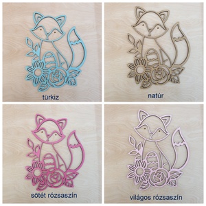 Névtábla - róka - többféle színnel - otthon & életmód - babaszoba, gyerekszoba - babaszoba, gyerekszoba - Meska.hu