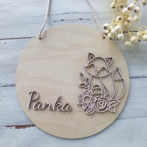 Névtábla - róka - többféle színnel - otthon & életmód - babaszoba, gyerekszoba - babaszoba, gyerekszoba - Meska.hu