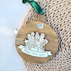 Adventi naptár, karácsonyi visszaszámláló, Karácsony, Adventi díszek, Adventi naptár, Famegmunkálás, MESKA