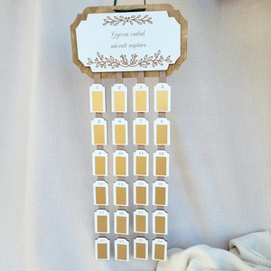 Adventi naptár - kaparós ablakokkal - karácsony - adventi díszek - adventi naptár - Meska.hu