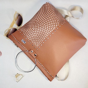 Floralbag Moxie Dot - camel - esküvő - kiegészítők - táska - Meska.hu