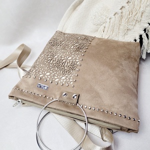 Floralbag Moxie Bloom őzbarna - esküvő - kiegészítők - táska - Meska.hu