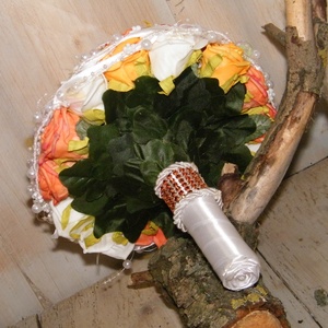 Romantikus kerek menyasszonyi csokor -  - Meska.hu