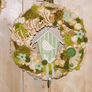 Rusztikus, vintázs ajtódísz - Meska.hu