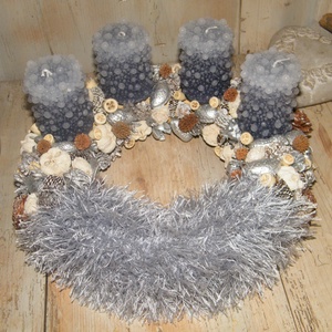 Téli hangulat adventi koszorú - Meska.hu