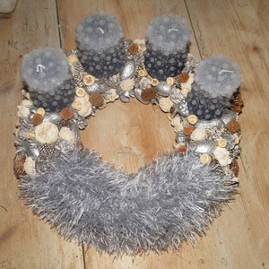 Téli hangulat adventi koszorú -  - Meska.hu