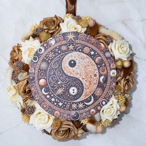 Jin�jang mandala ajtódísz citrinnel - Meska.hu