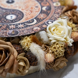 Jin�jang mandala ajtódísz citrinnel - otthon & életmód - dekoráció - ajtó- és ablak dekoráció - ajtódísz & kopogtató - Meska.hu