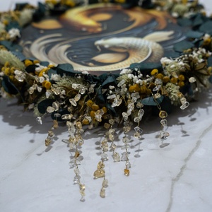 Bőség Kapuja � citrines, szárazvirágos ajtódísz - otthon & életmód - dekoráció - ajtó- és ablak dekoráció - ajtódísz & kopogtató - Meska.hu