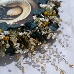 Bőség Kapuja � citrines, szárazvirágos ajtódísz - otthon & életmód - dekoráció - ajtó- és ablak dekoráció - ajtódísz & kopogtató - Meska.hu