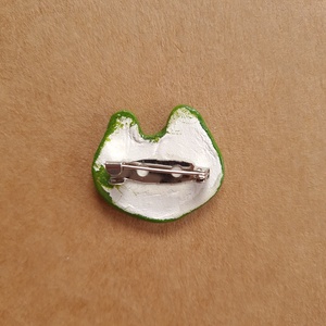 Zöld béka kitűző - ékszer - kitűző és bross - kitűző - Meska.hu