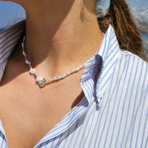 Flower nyaklánc - ékszer - nyaklánc - gyöngyös nyaklánc - Meska.hu