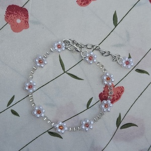 Red flower karkötő - Meska.hu