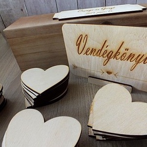 Esküvői vendégkönyv - szívek dobozban -  - Meska.hu