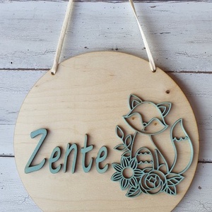 Névtábla - róka - többféle színnel - otthon & életmód - babaszoba, gyerekszoba - babaszoba, gyerekszoba - Meska.hu