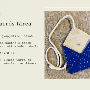 Kézzel varrott gyapjúfilc varrós tárca (vanília) - táska & tok - pénztárca & más tok - aprópénztartó - Meska.hu