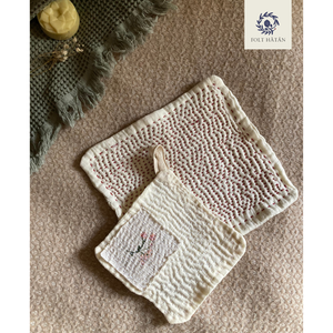 Duplagéz arctörlők 2 db (kézett varrott), Otthon & Életmód, Fürdőszoba, Törölköző, Varrás, MESKA