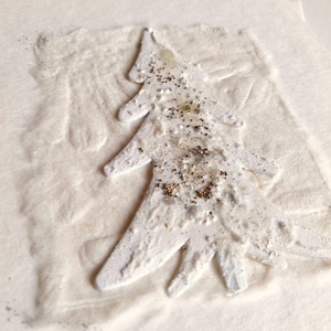 Karácsonyi képeslap merített papírból  - otthon & életmód - papír, írószer - Meska.hu