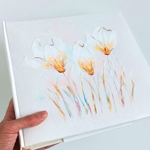 Fotóalbum liliomokkal 26x26 cm - otthon & életmód - papír, írószer - album & fotóalbum - Meska.hu