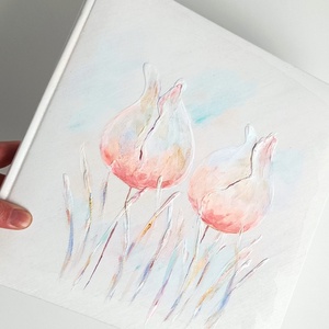 Fotóalbum tulipánokkal 25x25 cm - otthon & életmód - papír, írószer - album & fotóalbum - Meska.hu