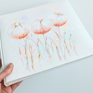Fotóalbum tulipánokkal 25x25 cm - otthon & életmód - papír, írószer - album & fotóalbum - Meska.hu