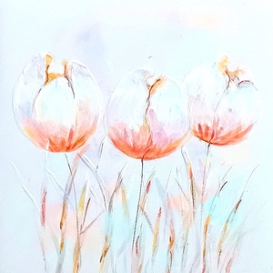 Fotóalbum tulipánokkal 25x25 cm - otthon & életmód - papír, írószer - album & fotóalbum - Meska.hu