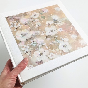 Fotóalbum hernyóselyemmel 26x26 cm - otthon & életmód - papír, írószer - album & fotóalbum - Meska.hu