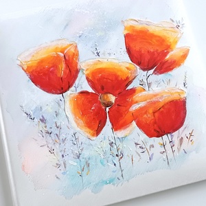 Fotóalbum pipacsokkal 25x25 cm - otthon & életmód - papír, írószer - album & fotóalbum - Meska.hu